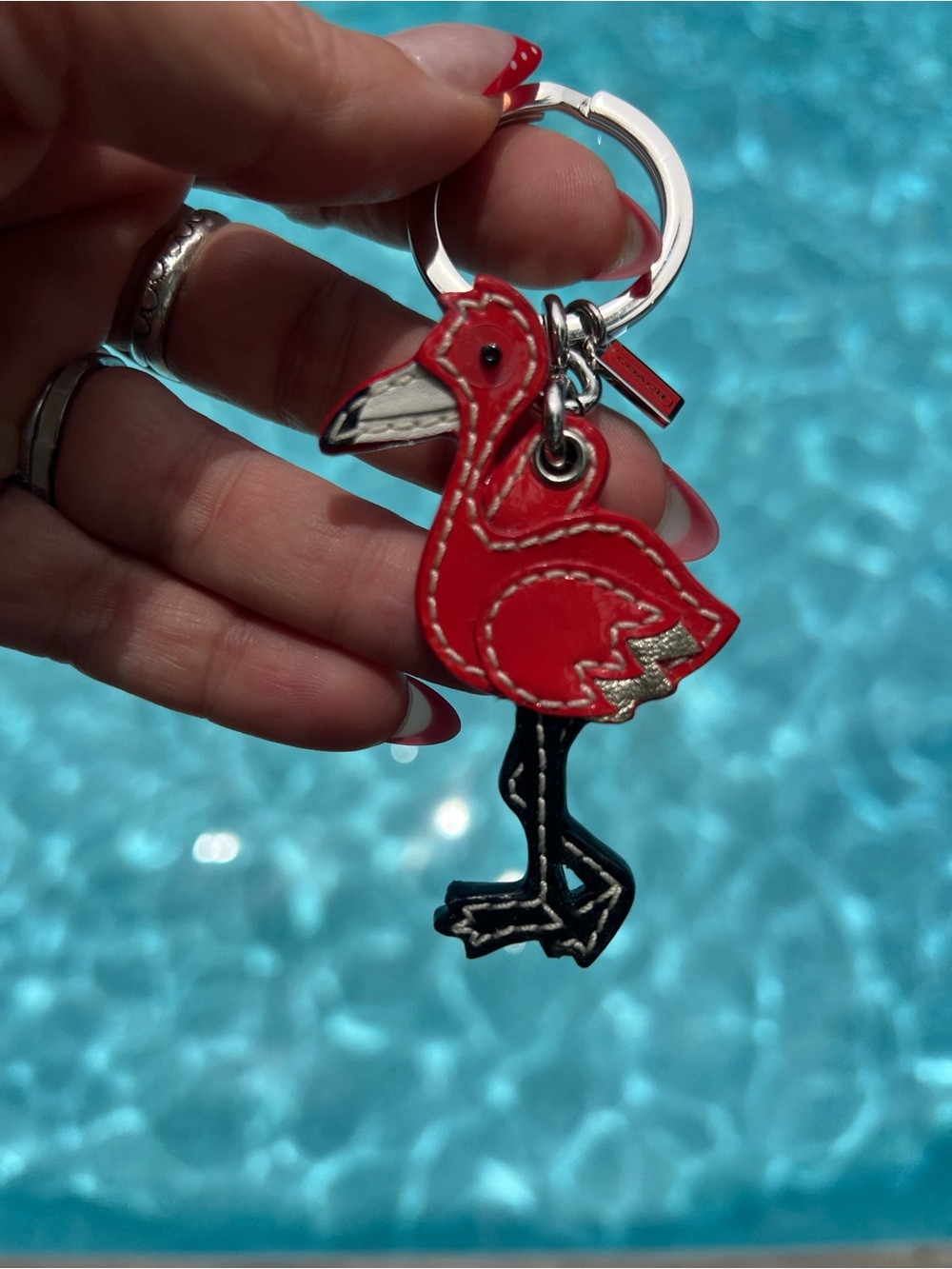 Coach Flamingo Keychain - Fashion Accessory